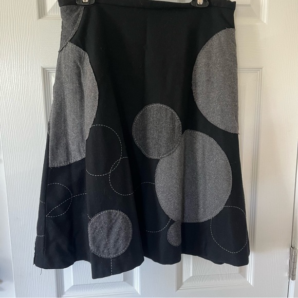 Boden Women's A-Line Wool Knee-Length Skirt, Black and Gray, Size 12 - Picture 3 of 5